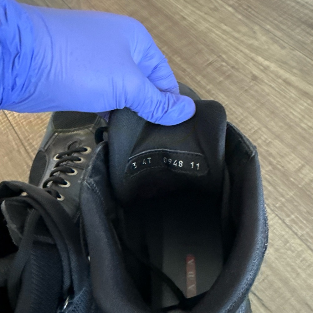 Prada Black Leather Boots with Velcro Strap - Picture 6 of 11